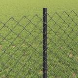 Recinzione a maglie metalliche con palo 25 x 0,8 m (L x H)