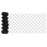 Recinzione con pali. Grigio 0.8 x 25 m Acciaio