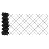 Recinzione con pali. Grigio 0.8 x 25 m Acciaio