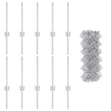 Recinzione a maglie metalliche con palo 10 x 0,4 m Argento Rete