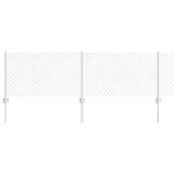 Recinzione a maglie metalliche con palo 10 x 0,6 m (L x H)