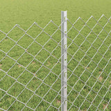 Recinzione a maglie metalliche con palo 10 x 0,8 m Argento Rete