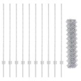 Recinzione a maglie metalliche con palo 10 x 1,2 m (P x A)