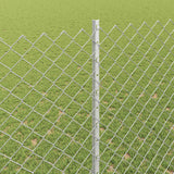 Recinzione con Posto Argento 1,5 x 10 m Acciaio