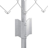 Recinzione a maglie metalliche con palo 10 x 0,6 m Argento Rete