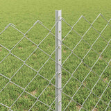 Recinzione a maglie con palo 10 x 0,6 m Acciaio zincato Argento