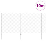 Recinzione a maglie metalliche con palo 10 x 1,2 m (P x A)