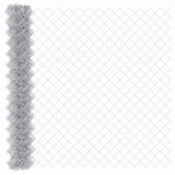 Recinzione a maglie con palo 10 x 1,5 m Acciaio zincato Argento