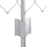 Recinzione con pali. Argento 0.8 x 25 m Acciaio