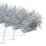 Recinzione con pali. Argento 0.8 x 25 m Acciaio