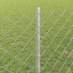 Recinzione con pali. Argento 0.8 x 25 m Acciaio