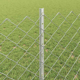 Recinzione con pali. Argento 0.8 x 25 m Acciaio
