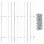 Recinzione con pali. Argento 0.8 x 25 m Acciaio