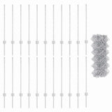 Recinzione con pali. Argento 0.8 x 25 m Acciaio