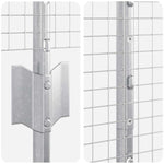 Recinzione con pali. Argento 1.2 x 10 m Acciaio