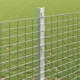 Recinzione con pali. Argento 1.2 x 10 m Acciaio