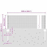 Recinzione con Posto Argento 0,4 x 25 m Acciaio