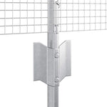 Recinzione con pali. Argento 0.5 x 25 m Acciaio