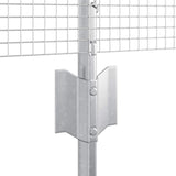 Recinzione con pali. Argento 0.5 x 25 m Acciaio