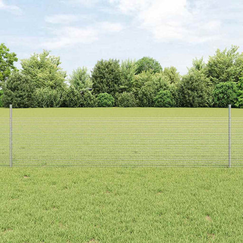 Recinzione con pali. Argento 0.5 x 25 m Acciaio