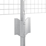 Recinzione con pali. Argento 0.8 x 25 m Acciaio