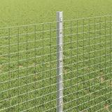 Recinzione con pali. Argento 0.8 x 25 m Acciaio