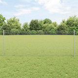 Recinzione con pali. Argento 0.8 x 25 m Acciaio