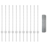 Recinzione con pali. Argento 0.8 x 25 m Acciaio