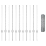 Recinzione con pali. Argento 0.8 x 25 m Acciaio