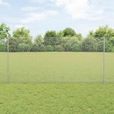 Recinzione in rete saldata con palo 25 x 1,2 m Argento Rete