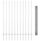 Recinzione con Posto Argento 1,6 x 25 m Acciaio