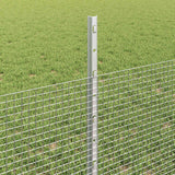 Recinzione in rete saldata con palo 50 x 0,5 m Argento Rete