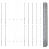 Recinzione in rete saldata con pali 50 x 1 m Acciaio zincato