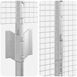 Recinzione con pali. Argento 1.5 x 50 m Acciaio