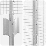 Recinzione con pali. Argento 1.5 x 50 m Acciaio