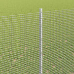 Recinzione con pali. Argento 1.5 x 50 m Acciaio