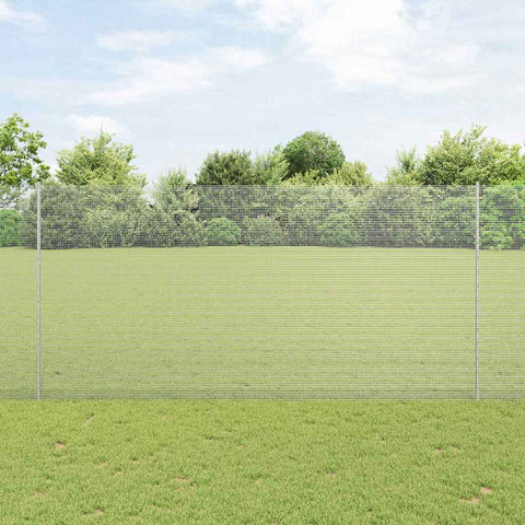 Recinzione con pali. Argento 1.5 x 50 m Acciaio
