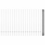 Recinzione con pali. Argento 1.5 x 50 m Acciaio