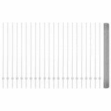 Recinzione con pali. Argento 1.5 x 50 m Acciaio