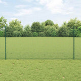 Recinzione con pali. Verde 1.2 x 10 m Acciaio