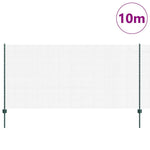 Recinzione con pali. Verde 1.2 x 10 m Acciaio
