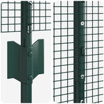 Recinzione con pali. Verde 1 x 50 m Acciaio