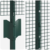 Recinzione con pali. Verde 1 x 50 m Acciaio