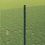 Recinzione con pali. Verde 1 x 50 m Acciaio