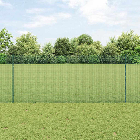 Recinzione con pali. Verde 1 x 50 m Acciaio