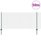 Recinzione con pali. Verde 1 x 50 m Acciaio