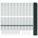 Recinzione con pali. Verde 1.2 x 50 m Acciaio