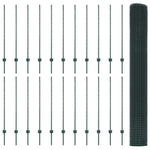 Recinzione con pali. Verde 1.2 x 50 m Acciaio