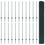 Recinzione con pali. Verde 1.2 x 50 m Acciaio