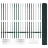 Recinzione in rete saldata con pali 50 x 1,2 m Verde Rete